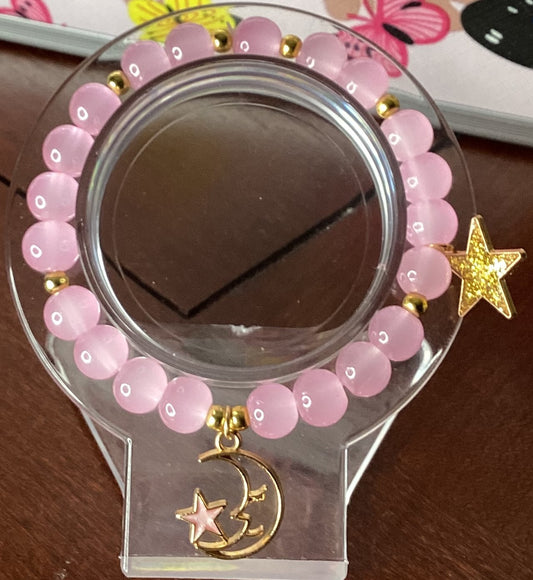 Pink Star and Moon